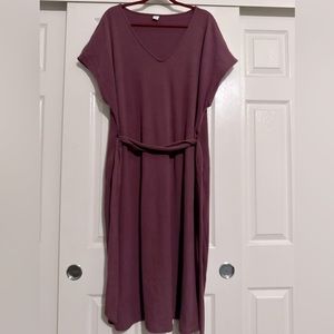 Old Navy belted purple dress
